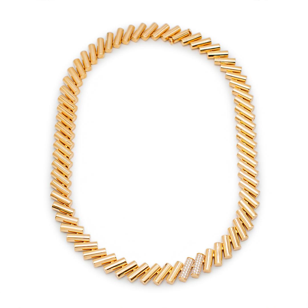 Women's Ladies Roberto Coin Domino 18K Rose Gold & 0.85 CTW Diamond Necklace