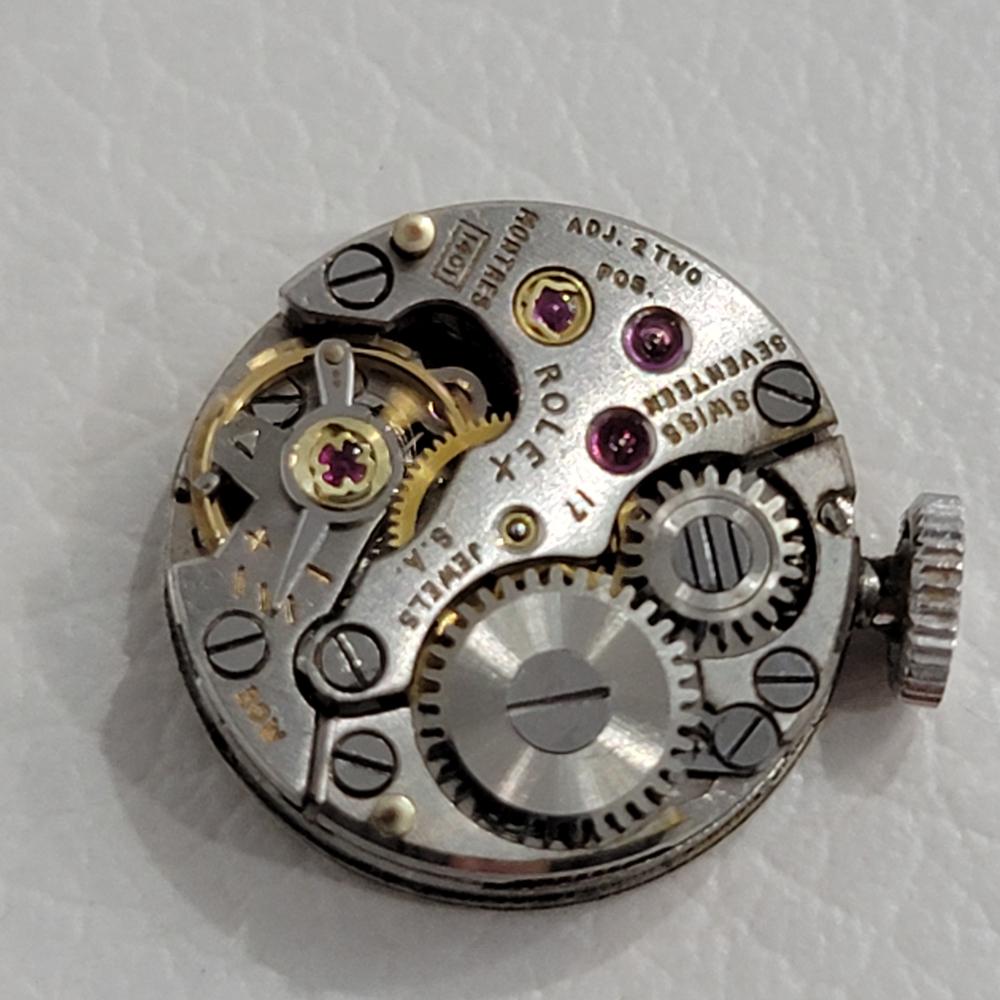 Ladies Rolex Petite Cocktail 14k White Gold Cocktail Watch 1930s w Box RA10 3
