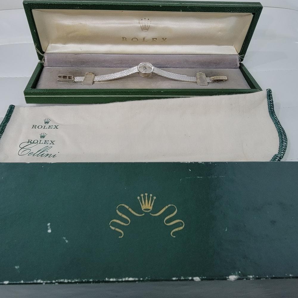 Ladies Rolex Petite Cocktail 14k White Gold Cocktail Watch 1930s w Box RA10 5