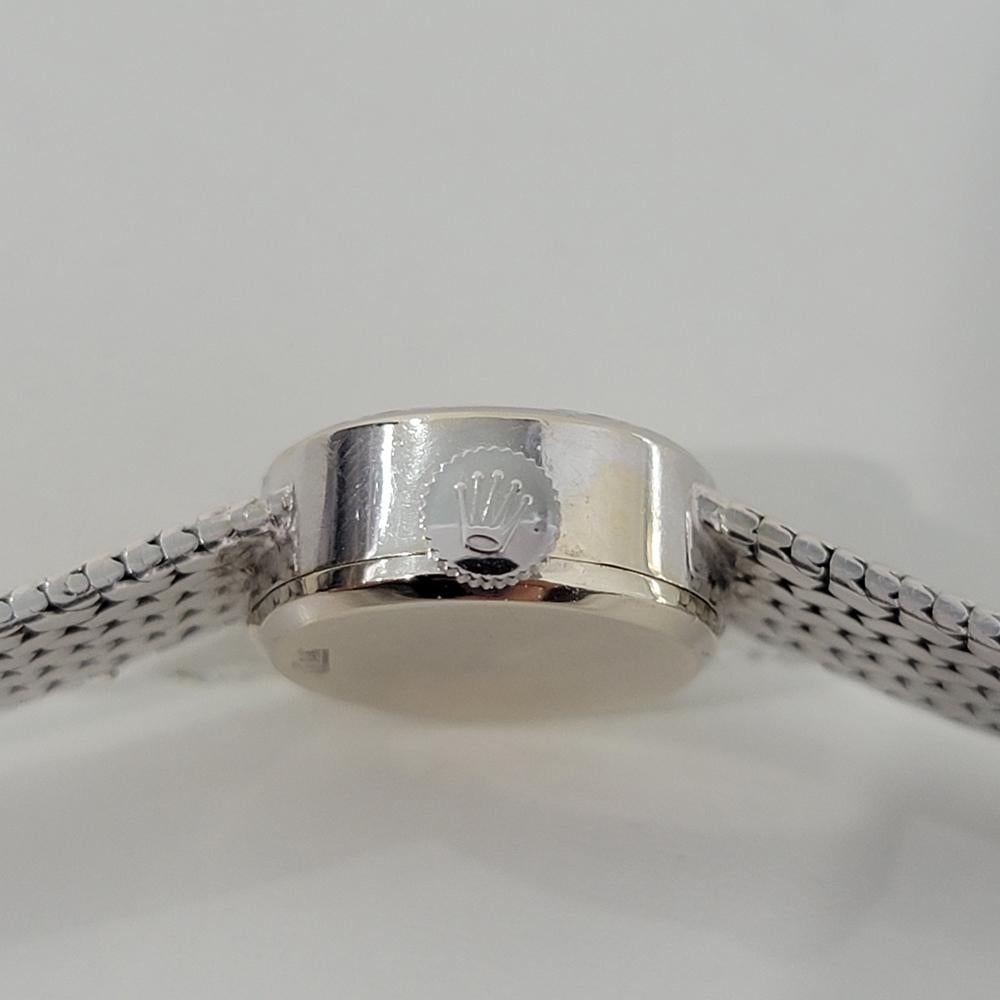 Ladies Rolex Petite Cocktail 14k White Gold Cocktail Watch 1930s w Box RA10 1