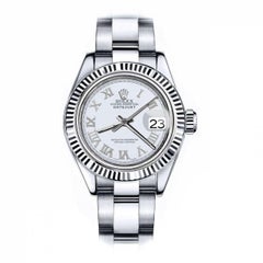 Rolex Ladies Datejust White Roman Numeral Watch