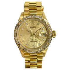 Used Ladies Rolex Anniversary Datejust Diamond Bezel Watch, 1991