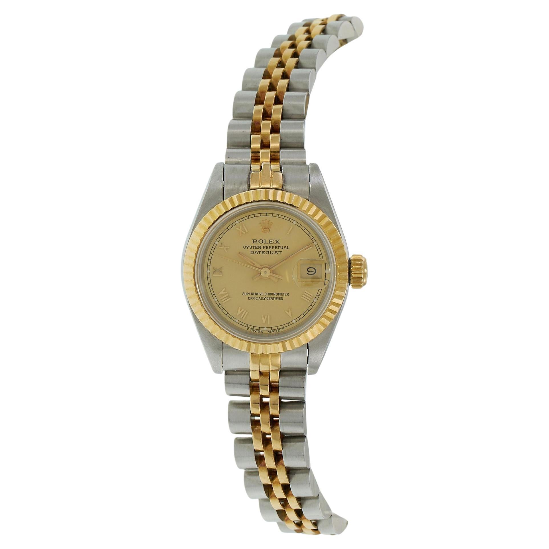 Ladies Rolex Date 69173 Esfera Champán