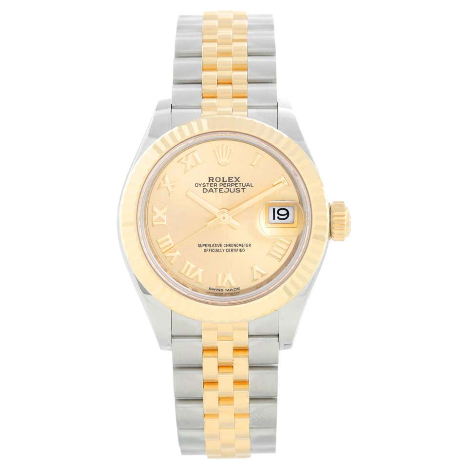 Rolex Lady's Yellow Gold Stainless Steel Datejust Wristwatch Ref 179173 ...