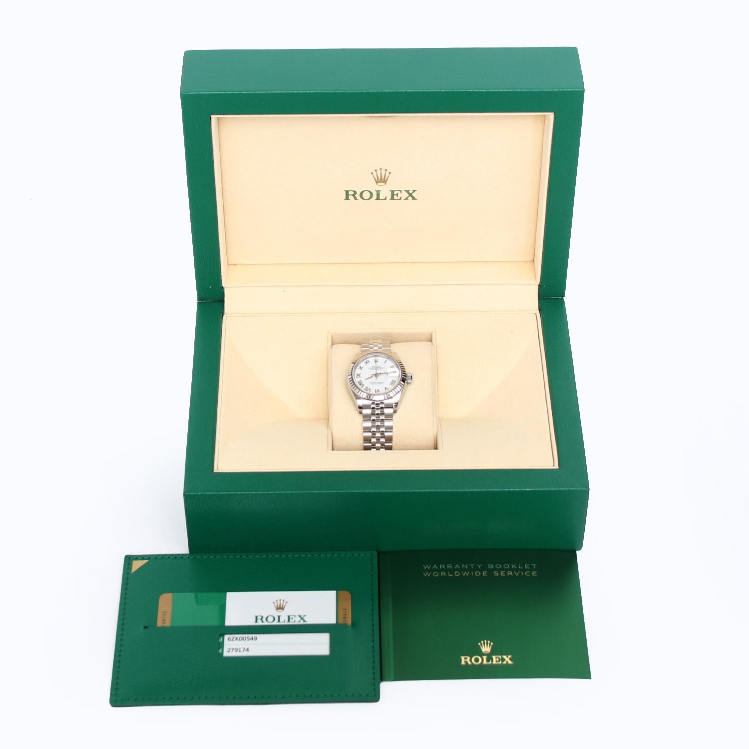 Ladies Rolex Datejust Stainless Steel White Dial 279174 1