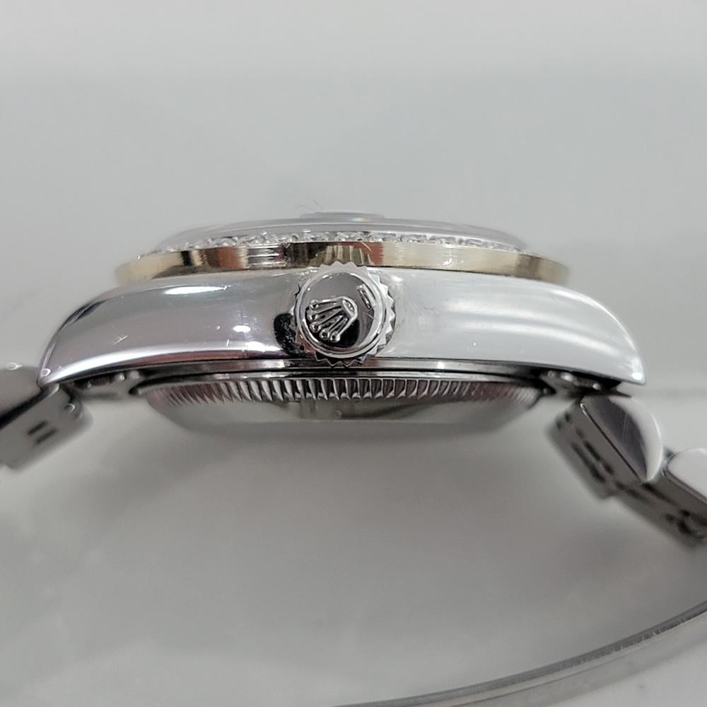 Damen Rolex Datejust 69174 18k Gold SS Automatik-Diamant-Zifferblatt 1990er Jahre RA283 6