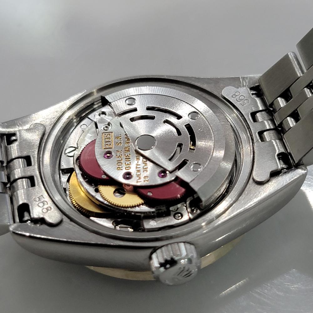 Damen Rolex Datejust 69174 18k Gold SS Automatik-Diamant-Zifferblatt 1990er Jahre RA283 7