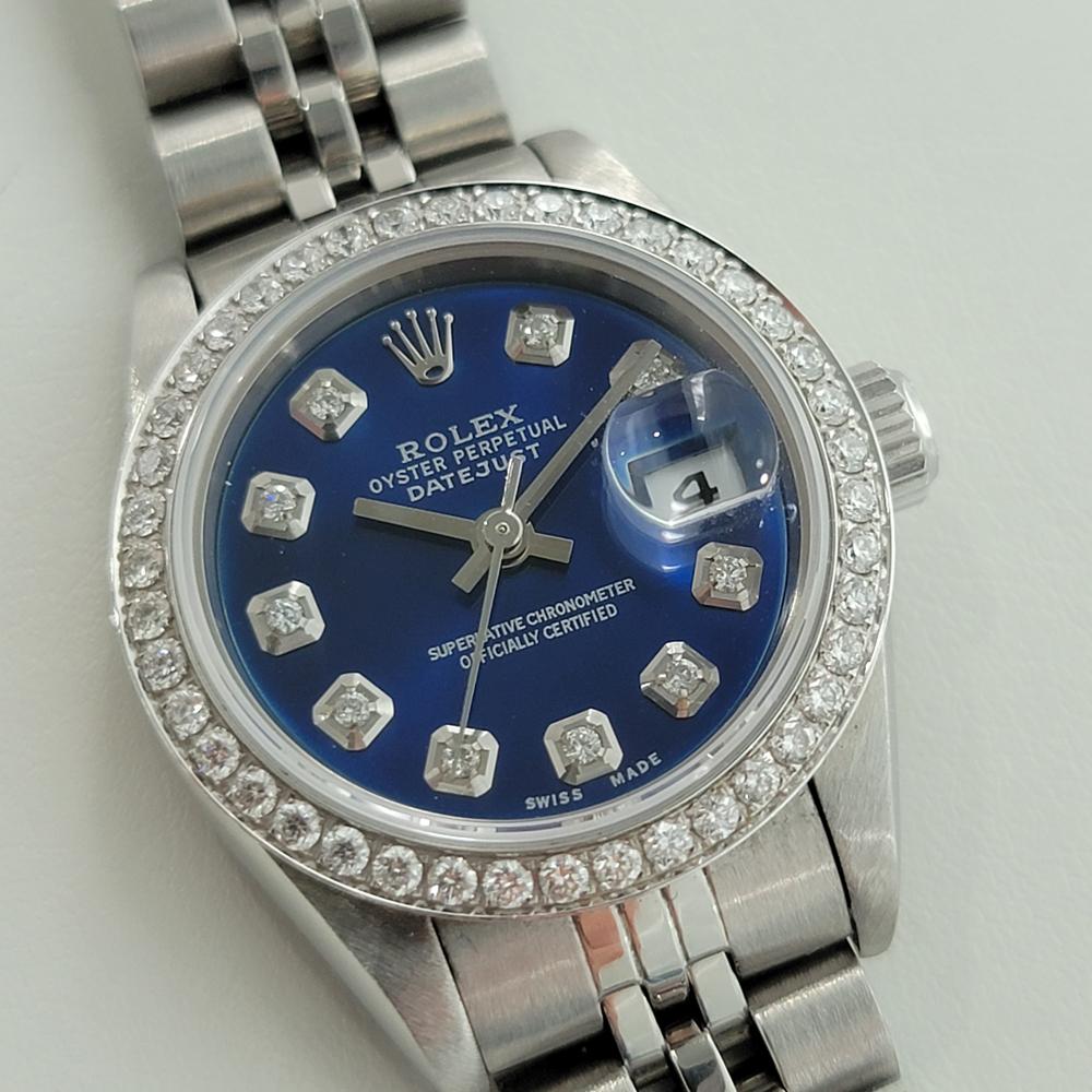 rolex damen blaues zifferblatt