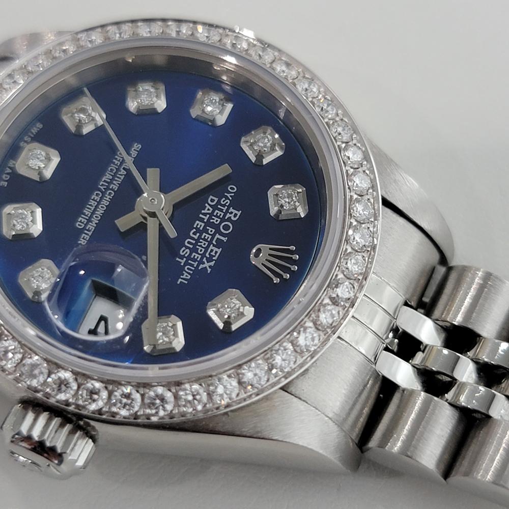 Damen Rolex Datejust 69174 18k Gold SS Automatik-Diamant-Zifferblatt 1990er Jahre RA283 2