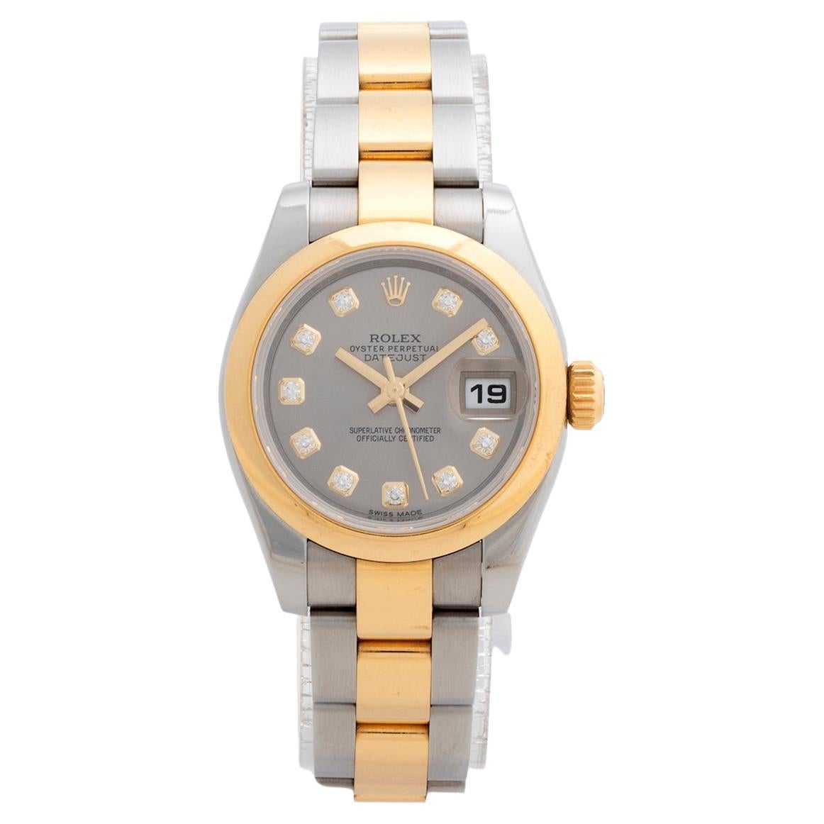 Ladies Rolex Datejust Ref 179163, 18K Yellow Gold, Full Set, Very Good Condition For Sale