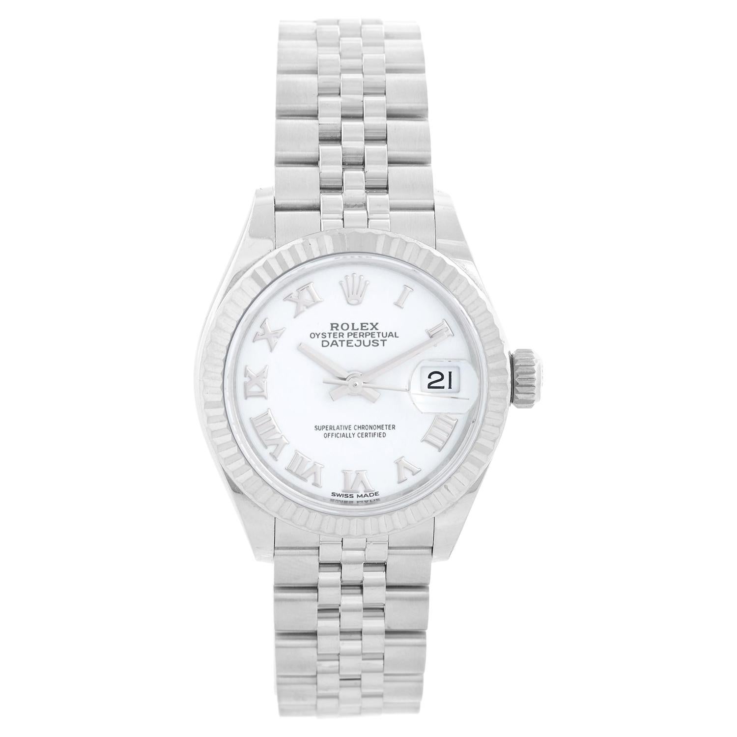 Ladies Rolex Datejust Stainless Steel White Dial 279174