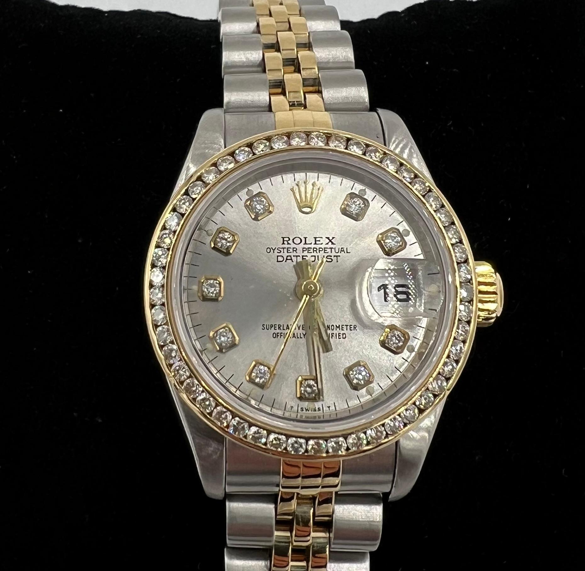 Contemporary Ladies Rolex Datejust Two Tone Wristwatch 2003