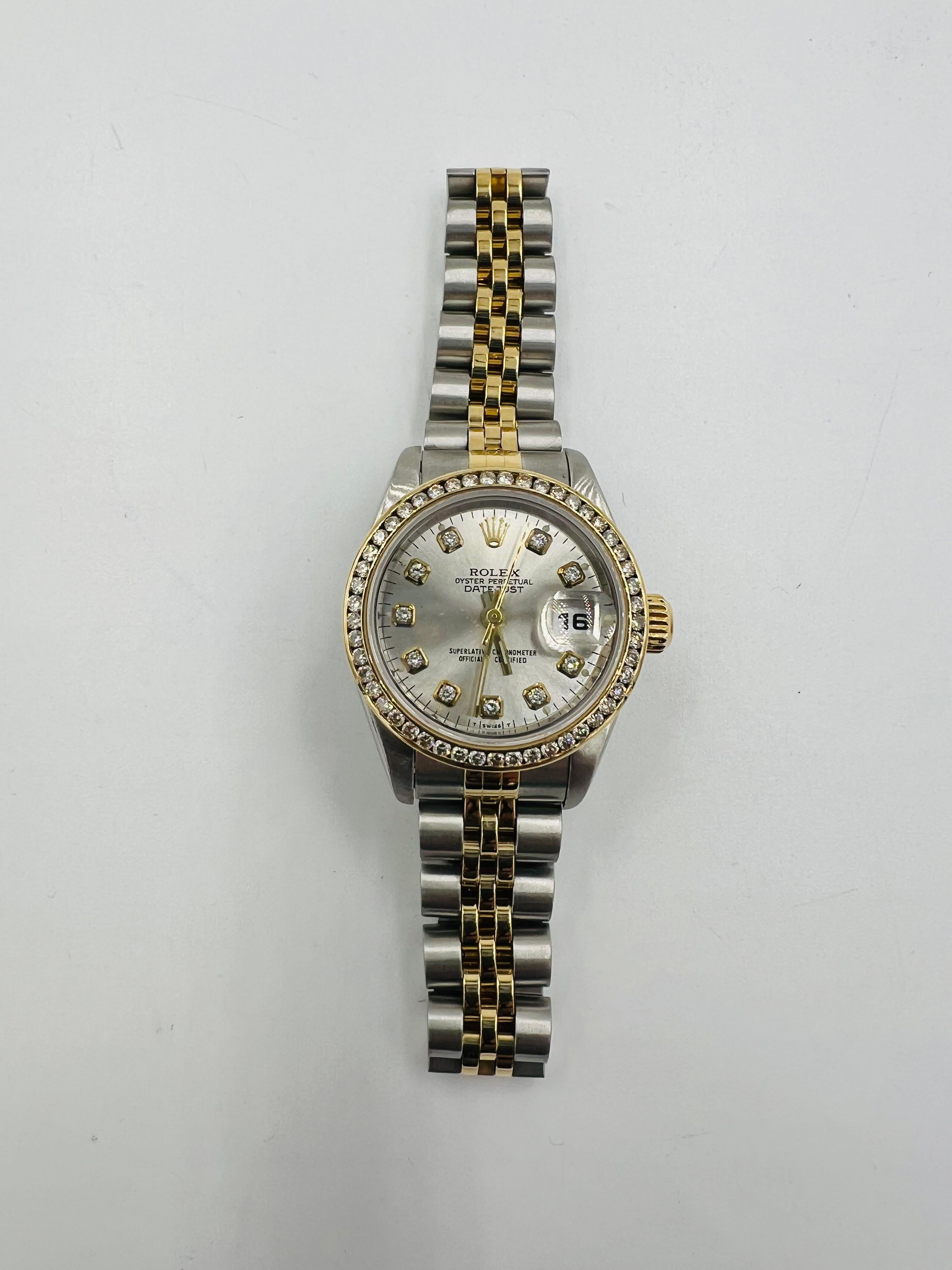 Ladies Rolex Datejust Two Tone Wristwatch 2003 2