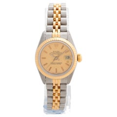 Ladies Rolex Datejust Wristwatch ref 69173. Yellow Gold, Champagne Dial. 1987.
