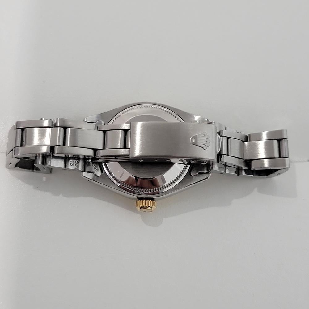 Damen Rolex Oyster Date 6917 26mm 18k Gold SS Automatik 1970er Jahre mit Papier RA356 5