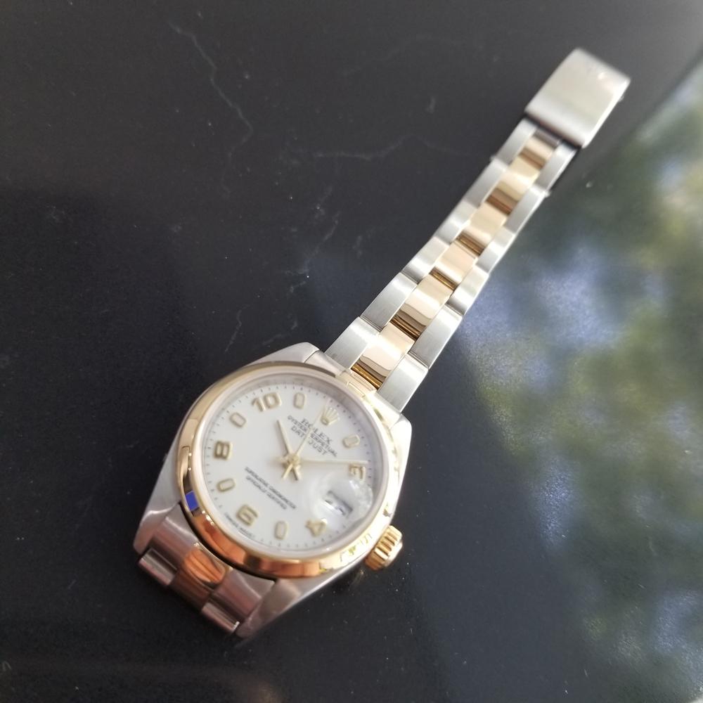 Ladies Rolex Oyster Datejust 18k Gold & SS Automatic, c.2000s Swiss RA155 1