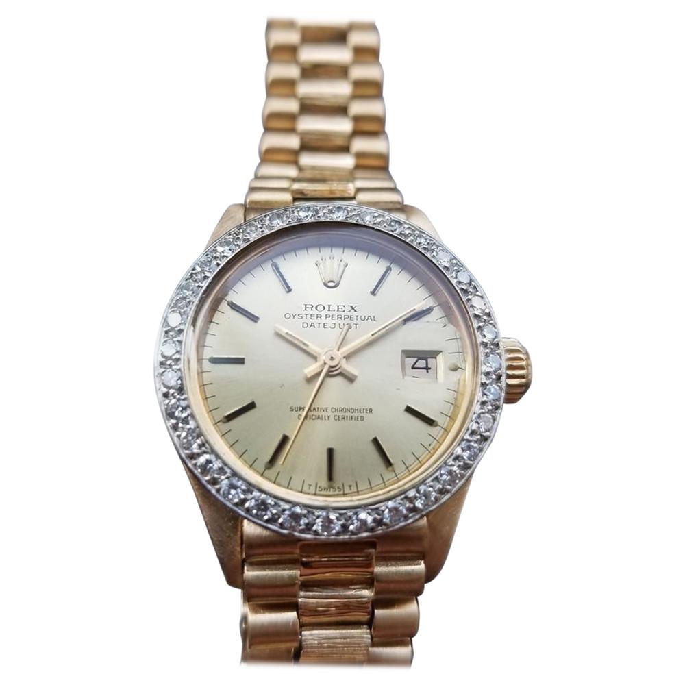Ladies Rolex Oyster Datejust 6917 18k Gold Diamond Automatic, c.1970s LV889
