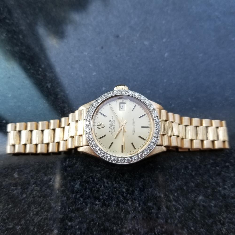 Ladies Rolex Oyster Datejust 6917 18k Gold Diamond Automatic, c.1970s LV889 2