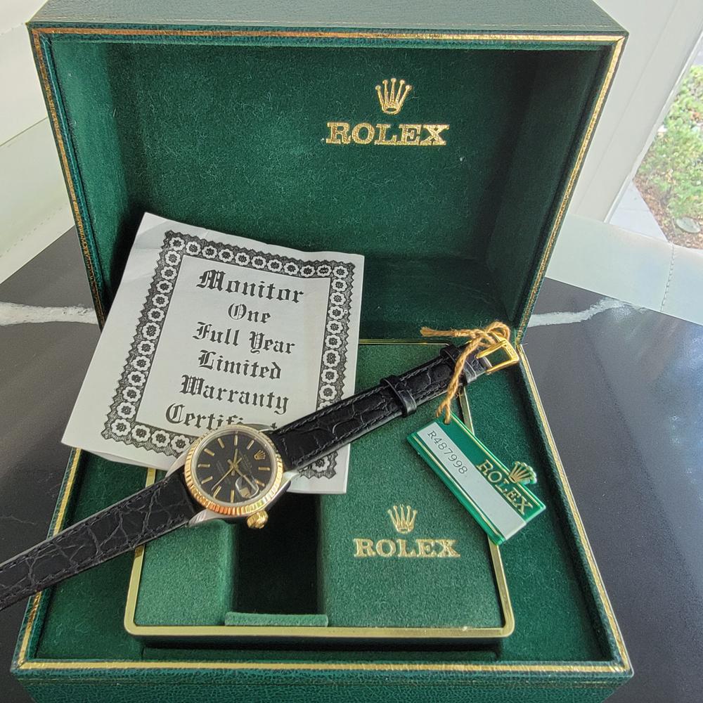 Ladies Rolex Oyster Datejust 69173 18k Gold & SS Automatic 1980 w/Box MA202 4