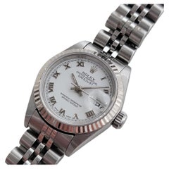 Ladies Rolex Oyster Datejust 69190 26mm 18k White Gold SS Automatic 1990s OM101