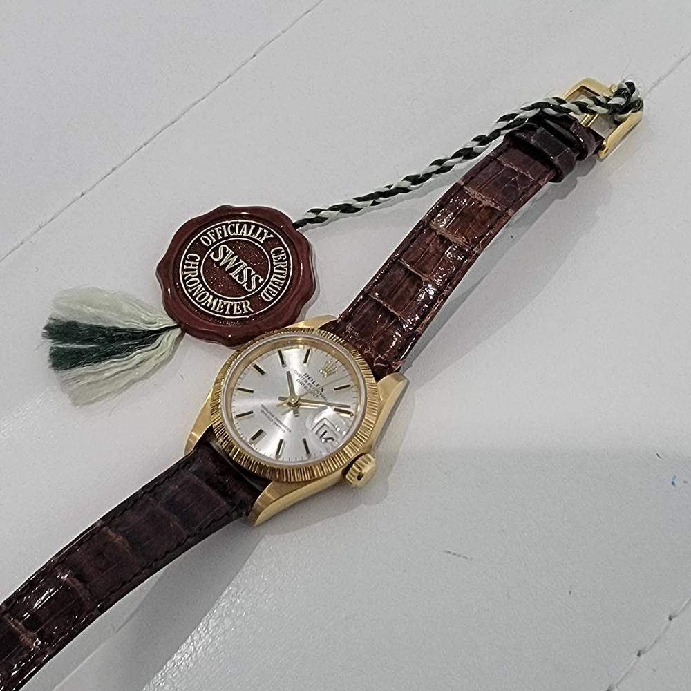 Women's Ladies Rolex Oyster Datejust 69278 Solid 18k Gold Automatic 1980s RA329
