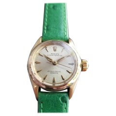 Ladies Rolex Oyster Perpetual 6619 14k Gold Dress Watch, c.1960s RA134GRN