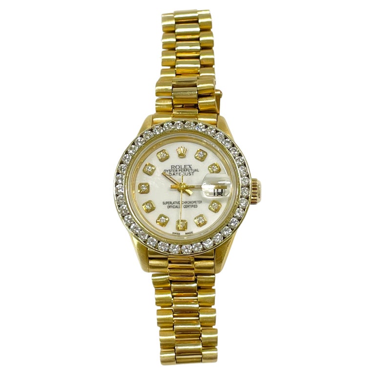 Ladies Rolex Oyster Perpetual Datejust Diamond Bezel Watch, 1954 For