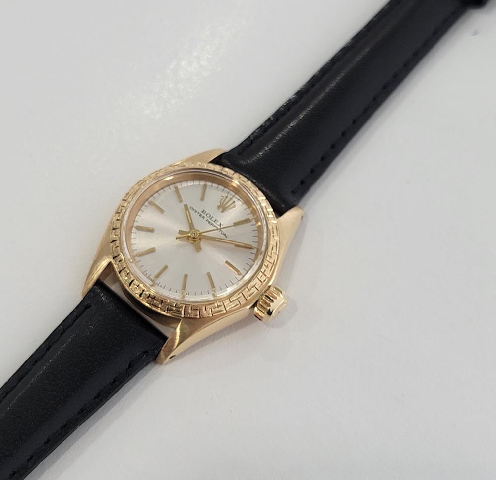 Women's Ladies Rolex Oyster Perpetual Ref 6802 25mm 18k Gold Automatic 1960s RA135