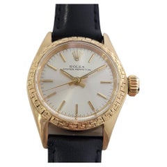 Ladies Rolex Oyster Perpetual Ref 6802 25mm 18k Gold Automatic 1960s RA135