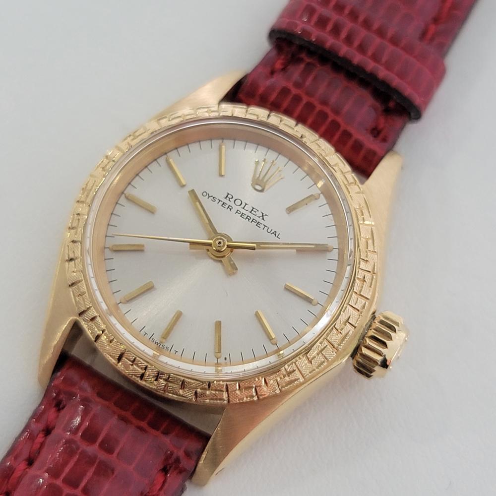 Women's Ladies Rolex Oyster Perpetual Ref 6802 18k Gold Automatic 1960s RA135R