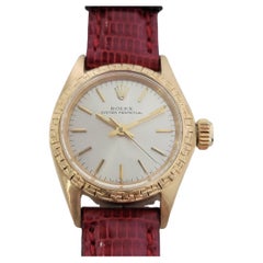 Ladies Rolex Oyster Perpetual Ref 6802 18k Gold Automatic 1960s RA135R