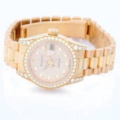 Rolex Ladies Yellow Gold Diamond President Automatic Wristwatch Ref 179158