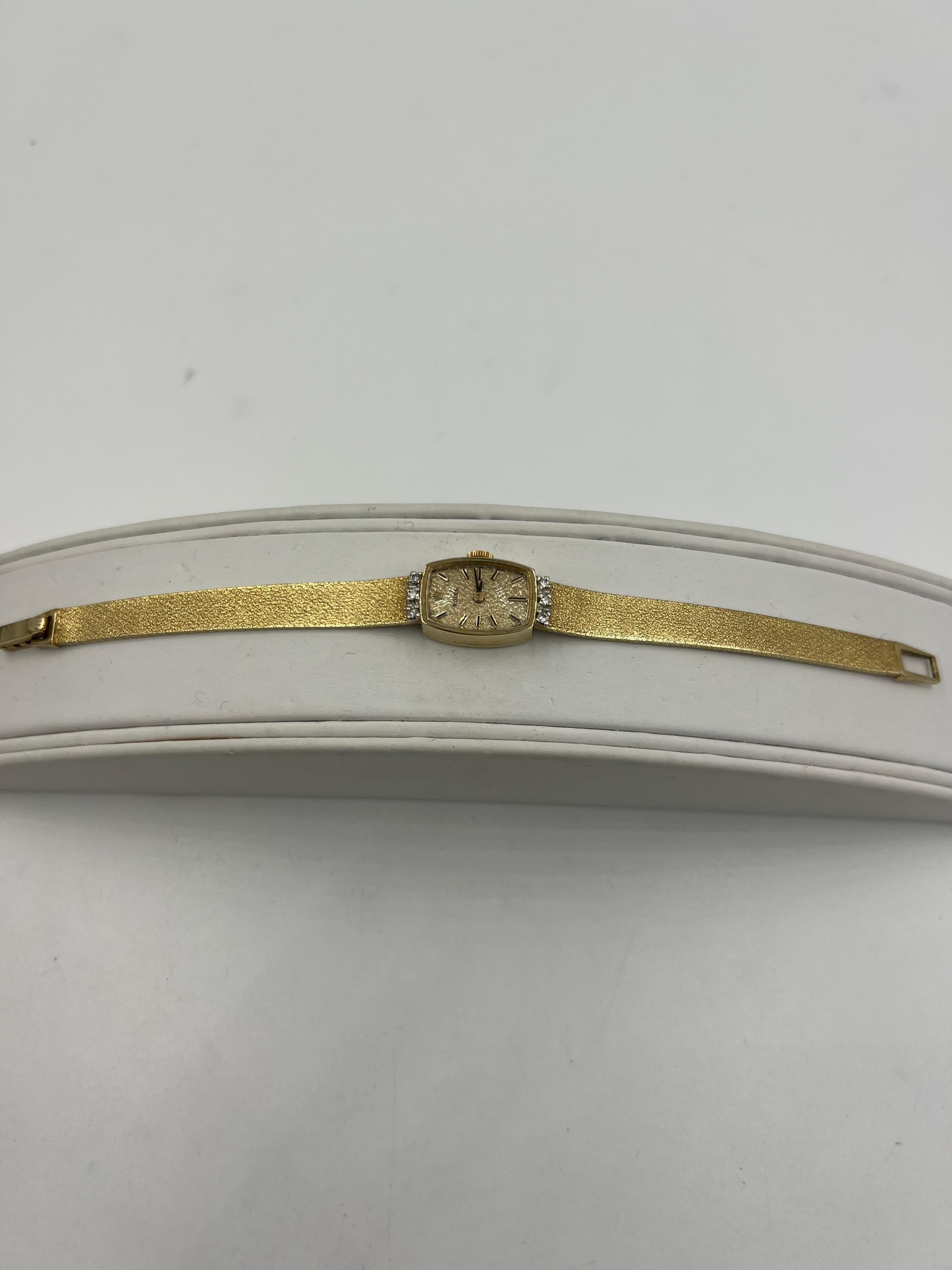 Damen Rolex Vintage Diamant 14k Gelbgold Armbanduhr Circa 1960er Jahre 7