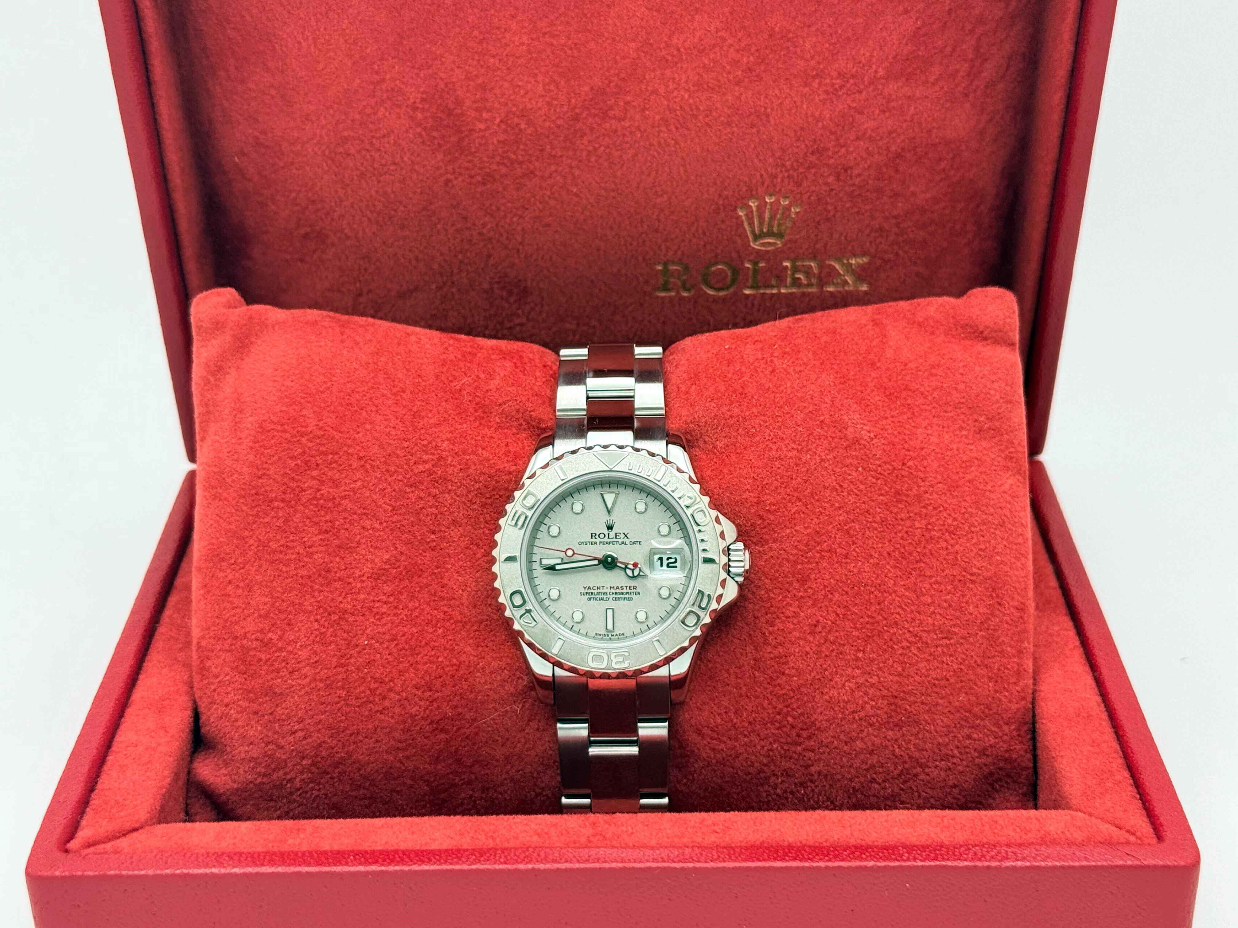 Rolex Yacht-Master da donna 169622 Platino in acciaio inossidabile con scatola di carta In condizioni ottime a San Diego, CA