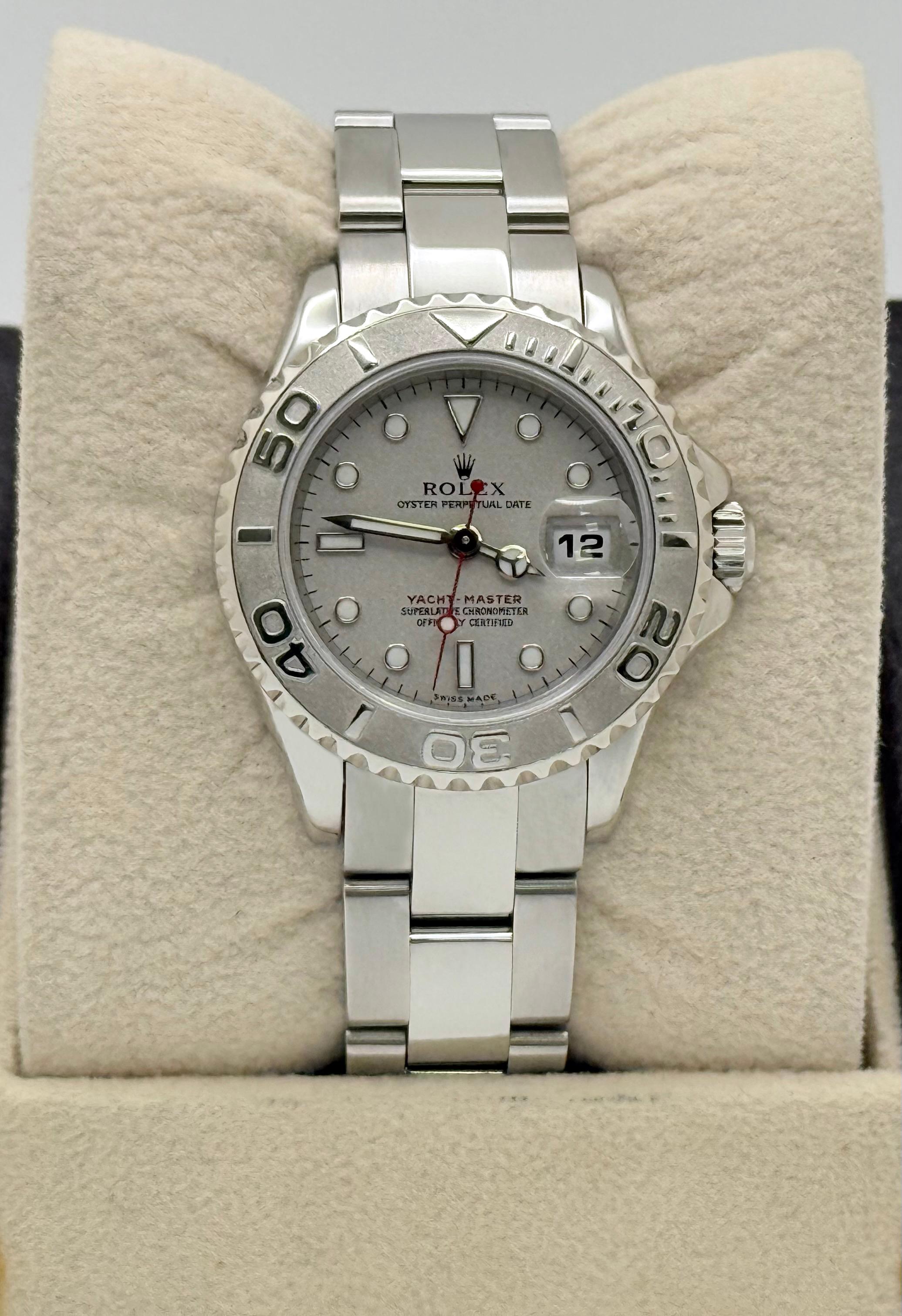 Rolex Yacht-Master da donna 169622 Platino in acciaio inossidabile con scatola di carta 1
