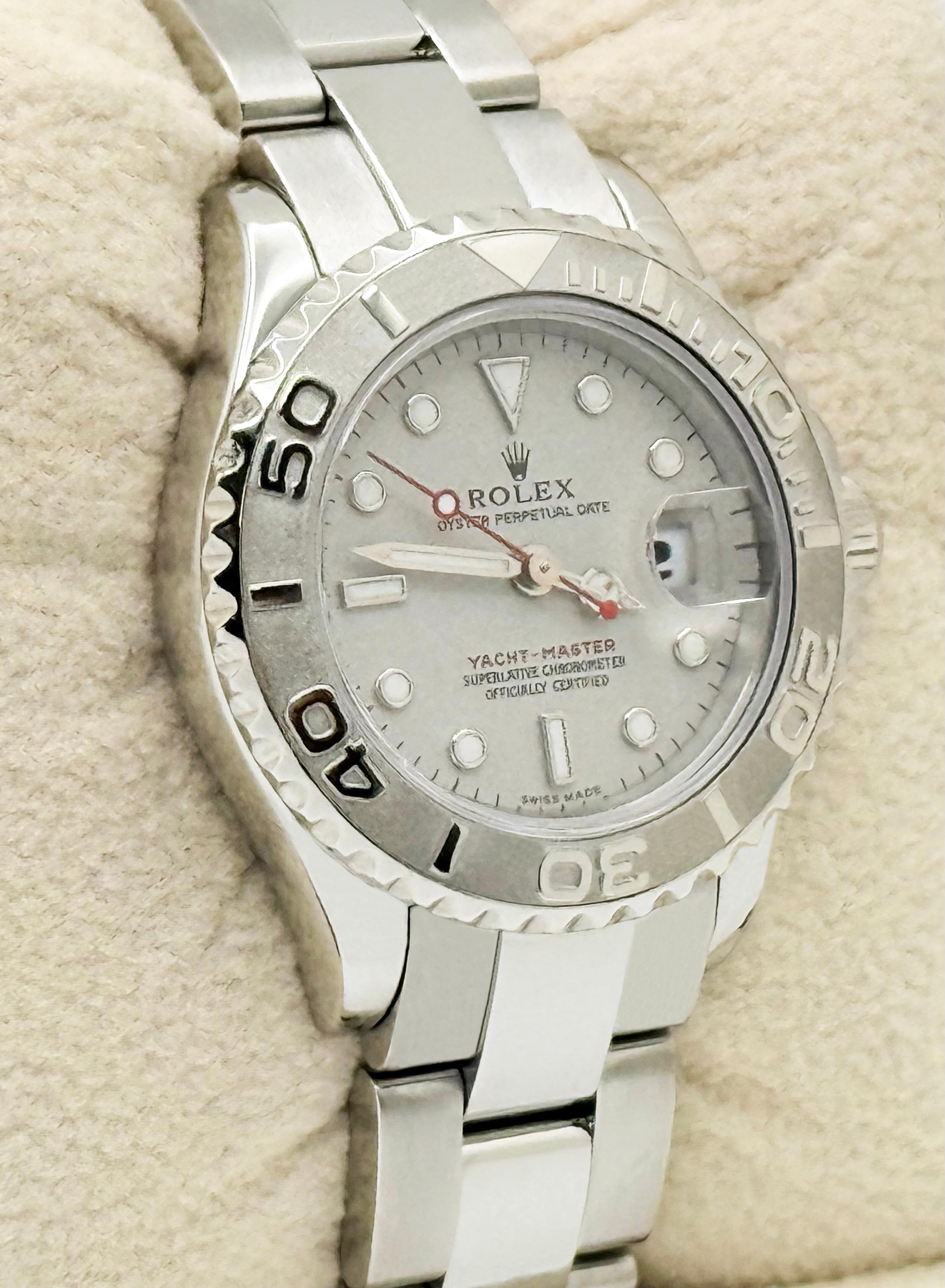 Rolex Yacht-Master da donna 169622 Platino in acciaio inossidabile con scatola di carta 2