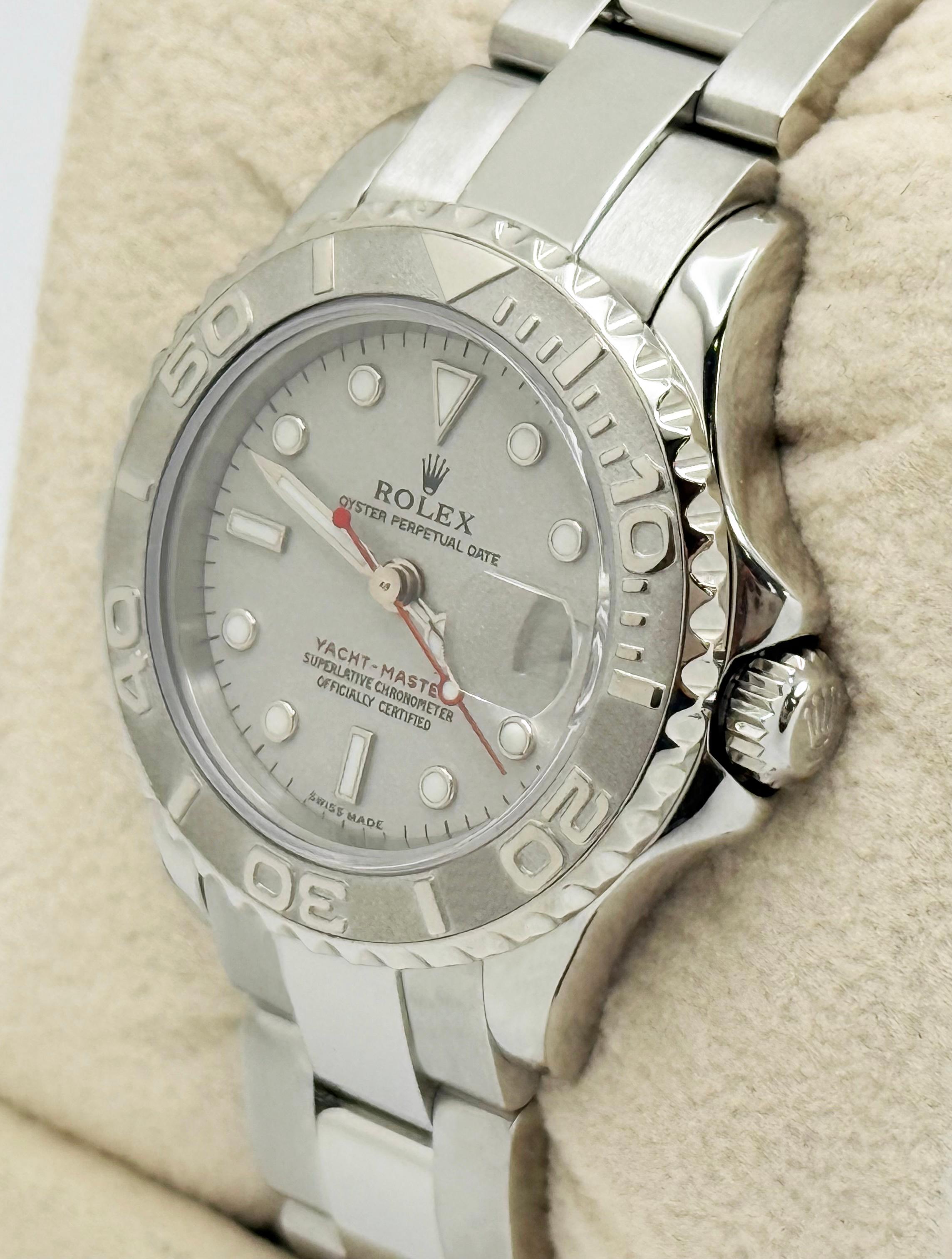 Rolex Yacht-Master da donna 169622 Platino in acciaio inossidabile con scatola di carta 3