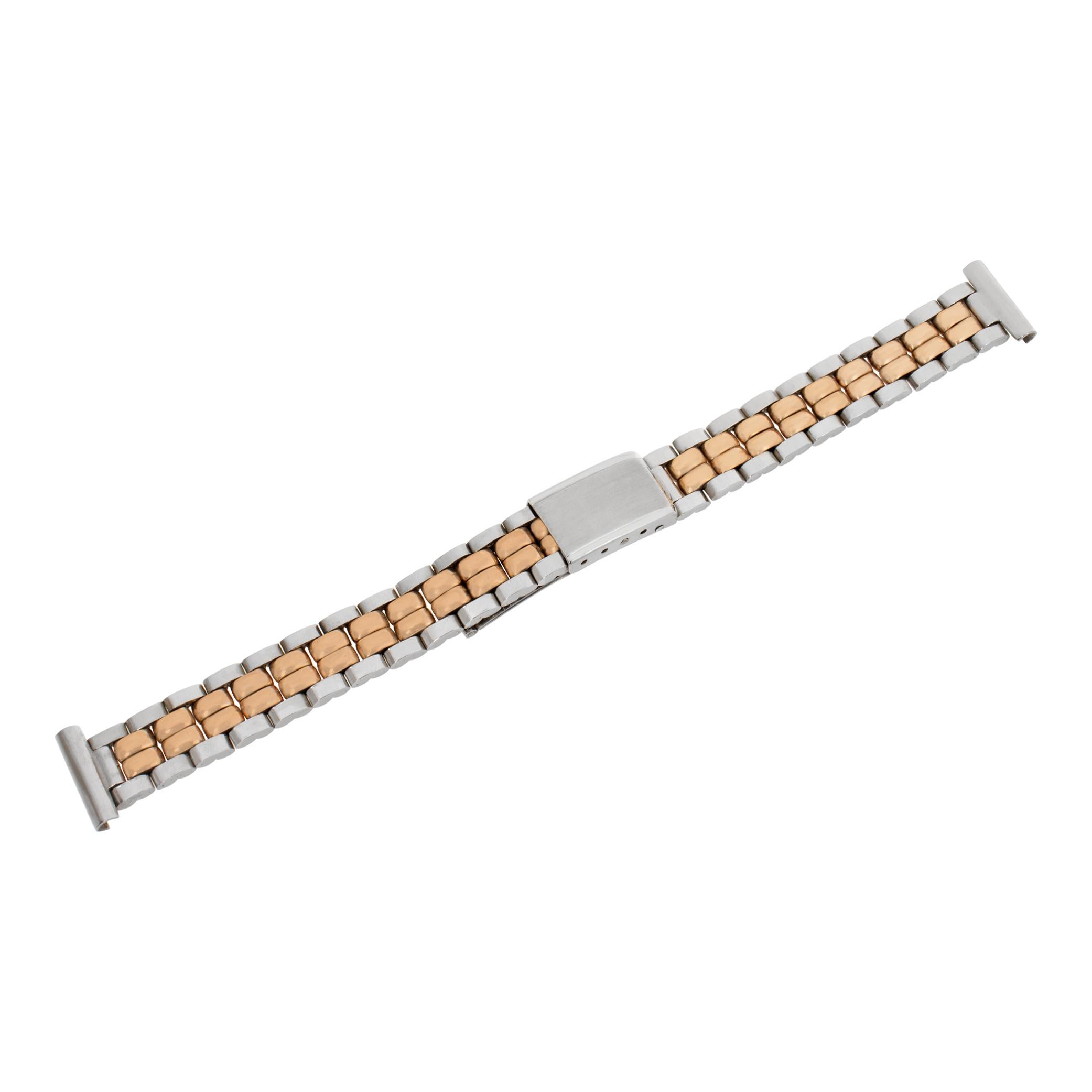 Ladies rose gold and steel bracelet clasp For Sale