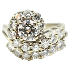 Ladies Round Brilliant Diamond Engagement 14 Karat White Gold Ring
