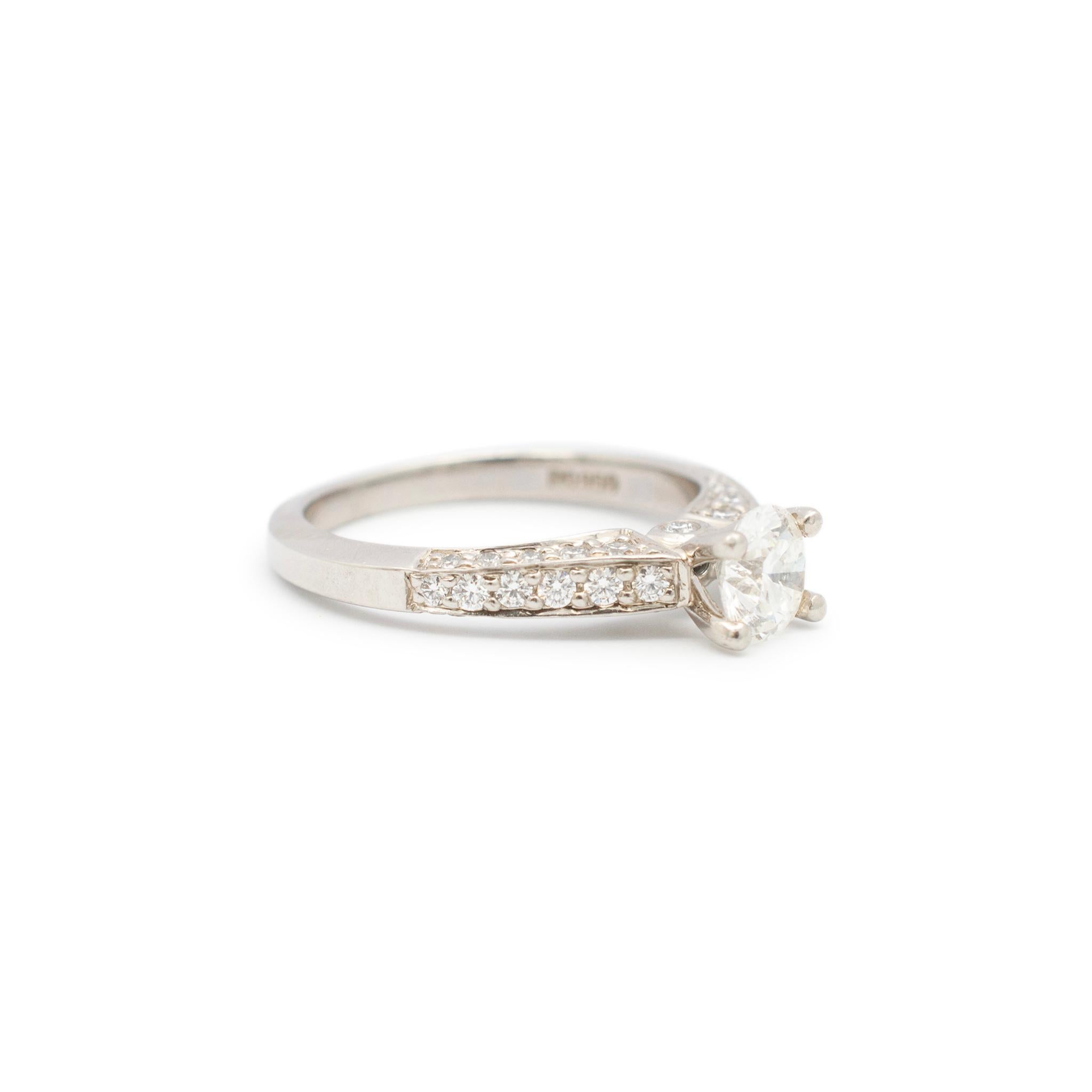 Ladies Scott Kay Palladium Diamond Engagement Ring In Excellent Condition For Sale In Houston, TX