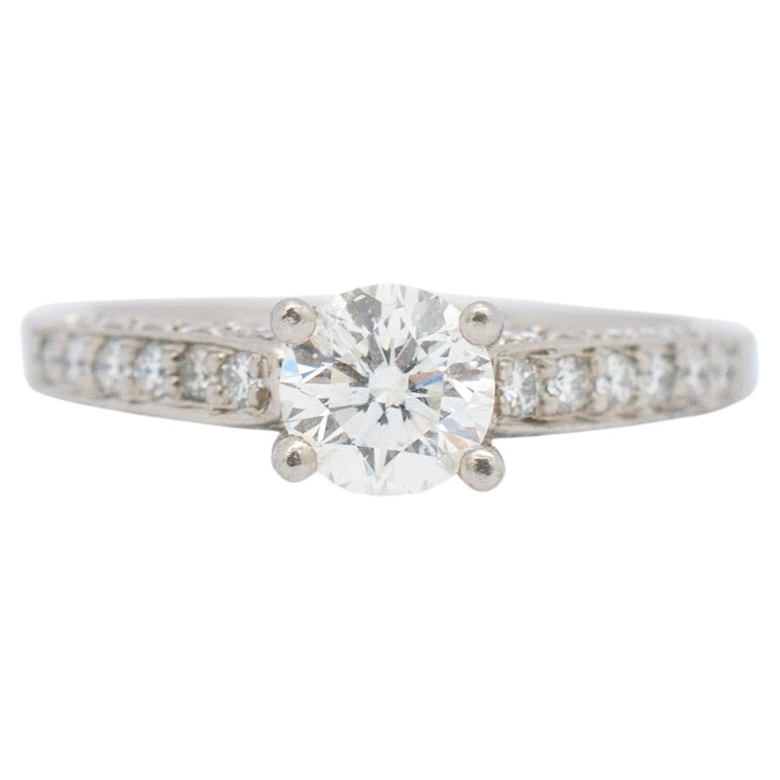 Ladies Scott Kay Palladium Diamond Engagement Ring For Sale