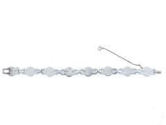 Ladies Silver Bracelet With Blue Stones