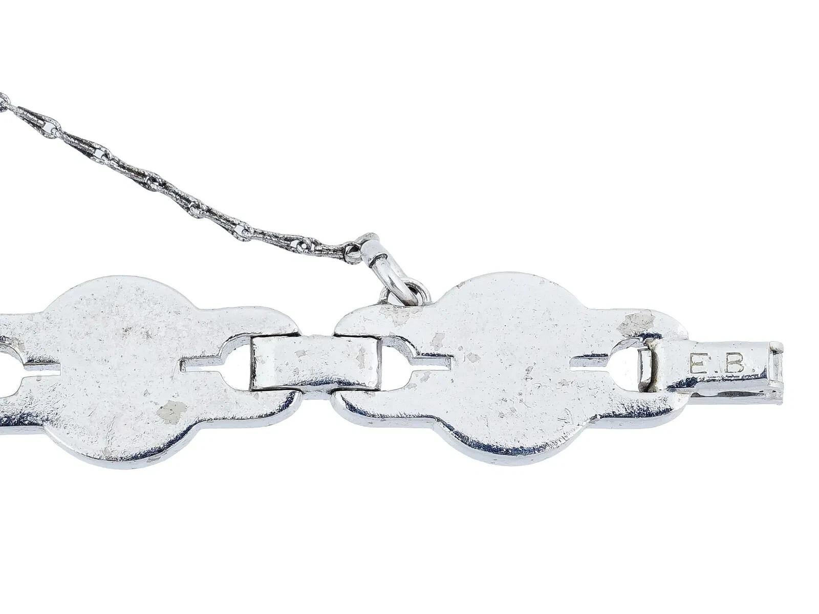 Ladies Silver Bracelet With Blue Stones For Sale 2