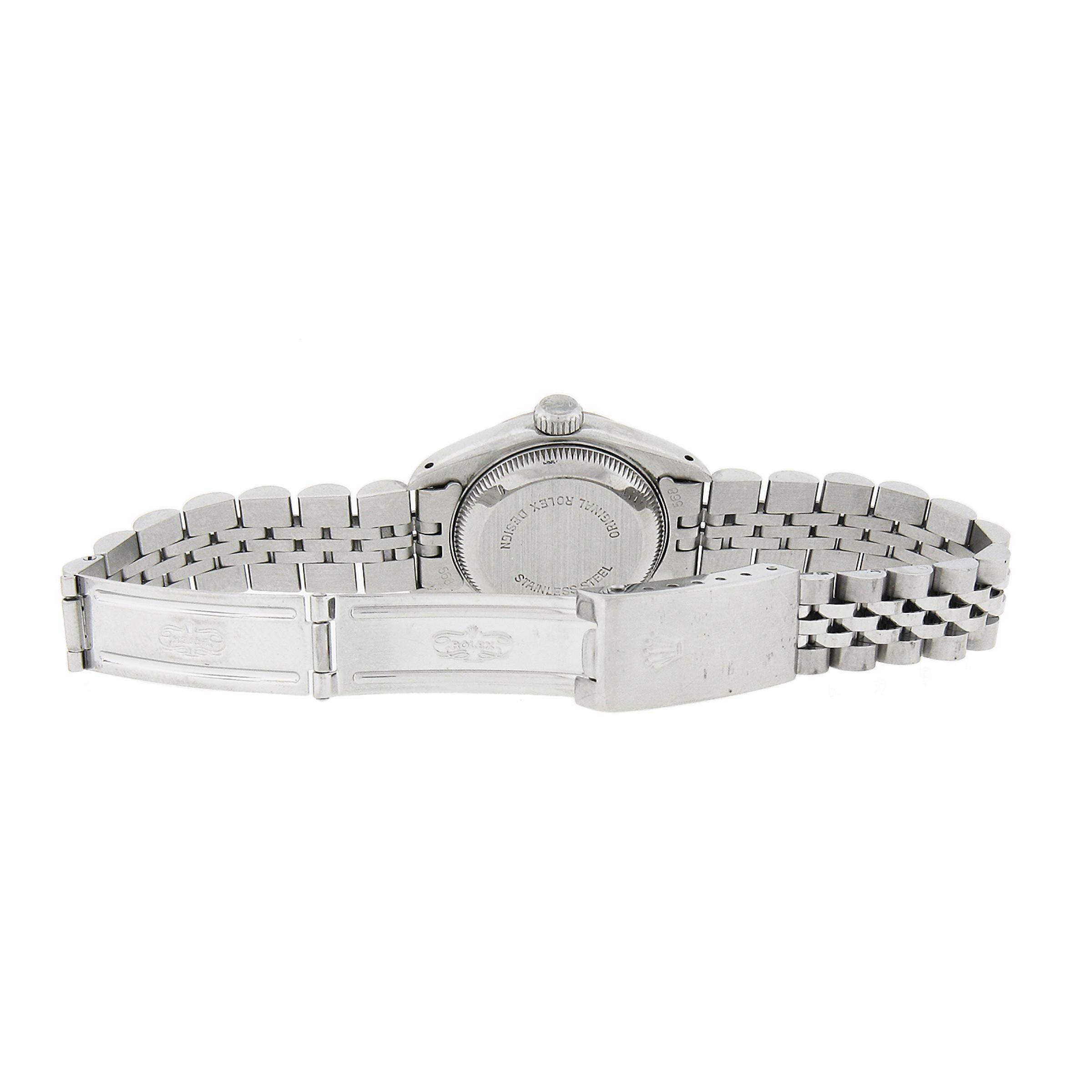 Ladies Stainless Steel Rolex Datejust 26mm Jubilee Bracelet Watch Ref. 69174 In Good Condition In Montclair, NJ