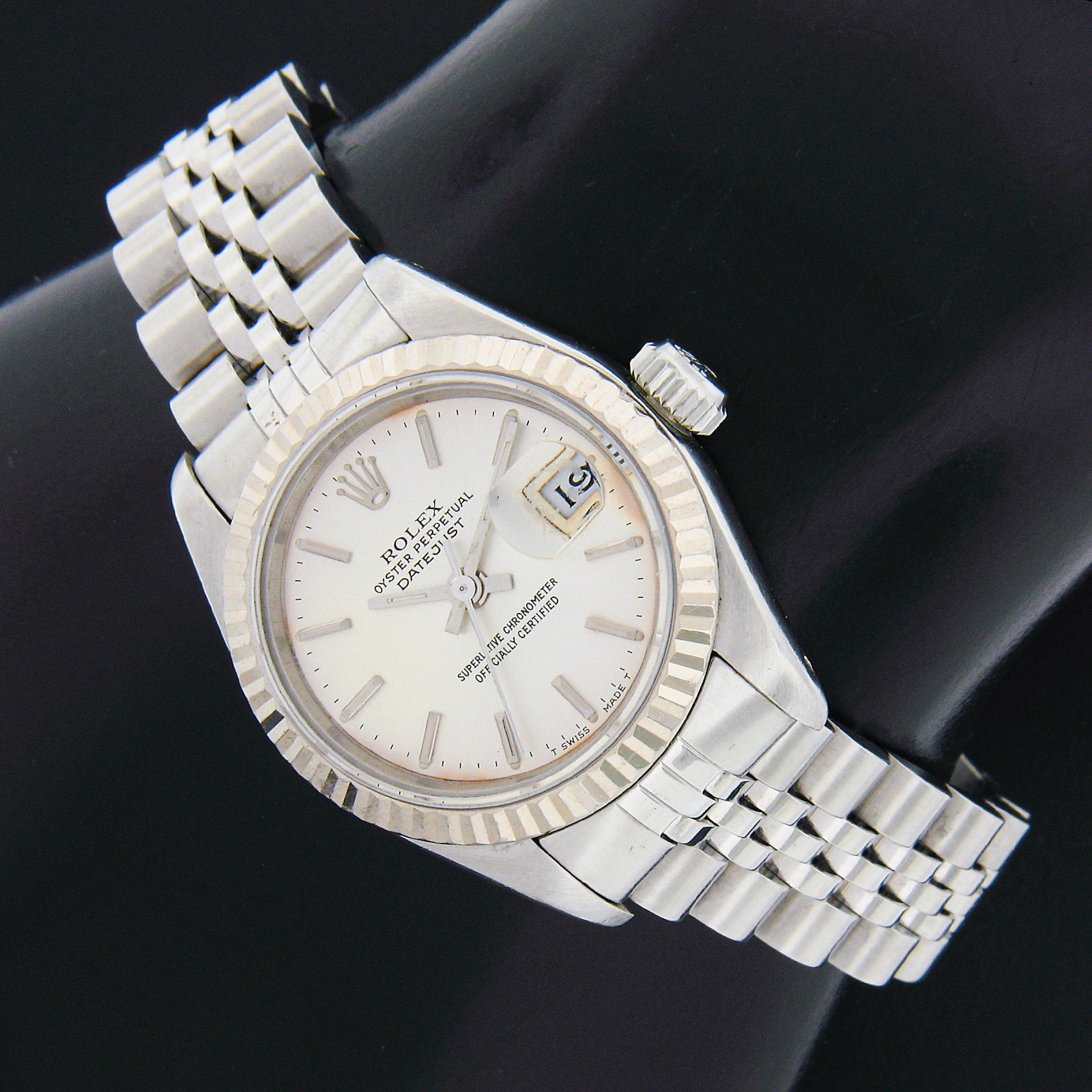 Ladies Stainless Steel Rolex Datejust 26mm Jubilee Bracelet Watch Ref. 69174 3