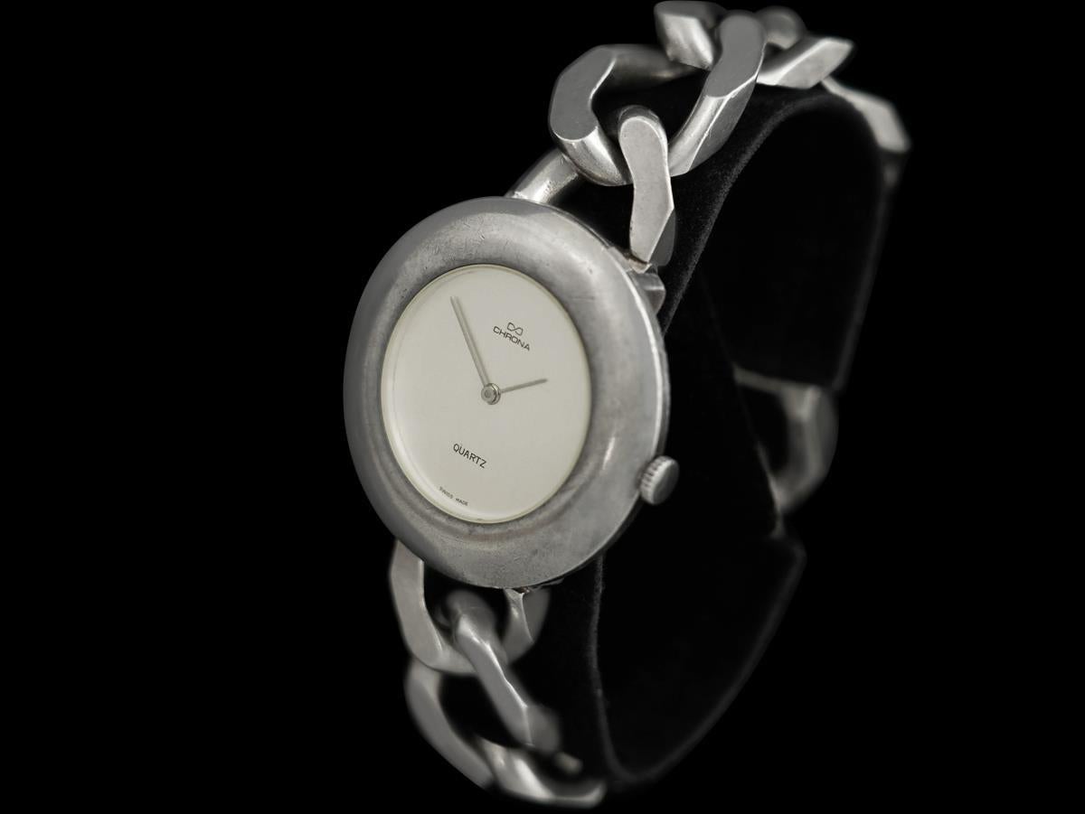 Ladies Swiss Sterling Silver Watch mit Armband - OWNED & WORN BY DORIS DAY im Zustand „Gut“ im Angebot in Suwanee, GA