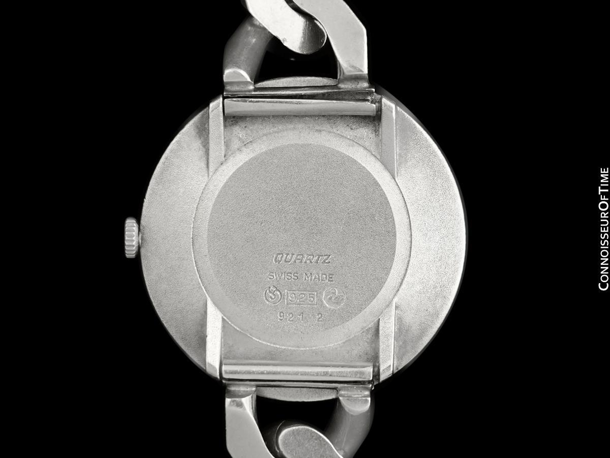Reloj suizo de plata de ley para señora con brazalete - Propiedad de Doris Day y usado por ella en venta 1