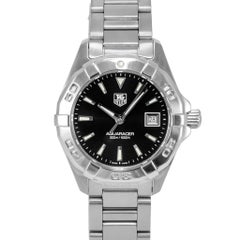 Ladies Tag Heuer Aquaracer 27MM way1410.ba0920 Black Dial Steel Quartz Watch