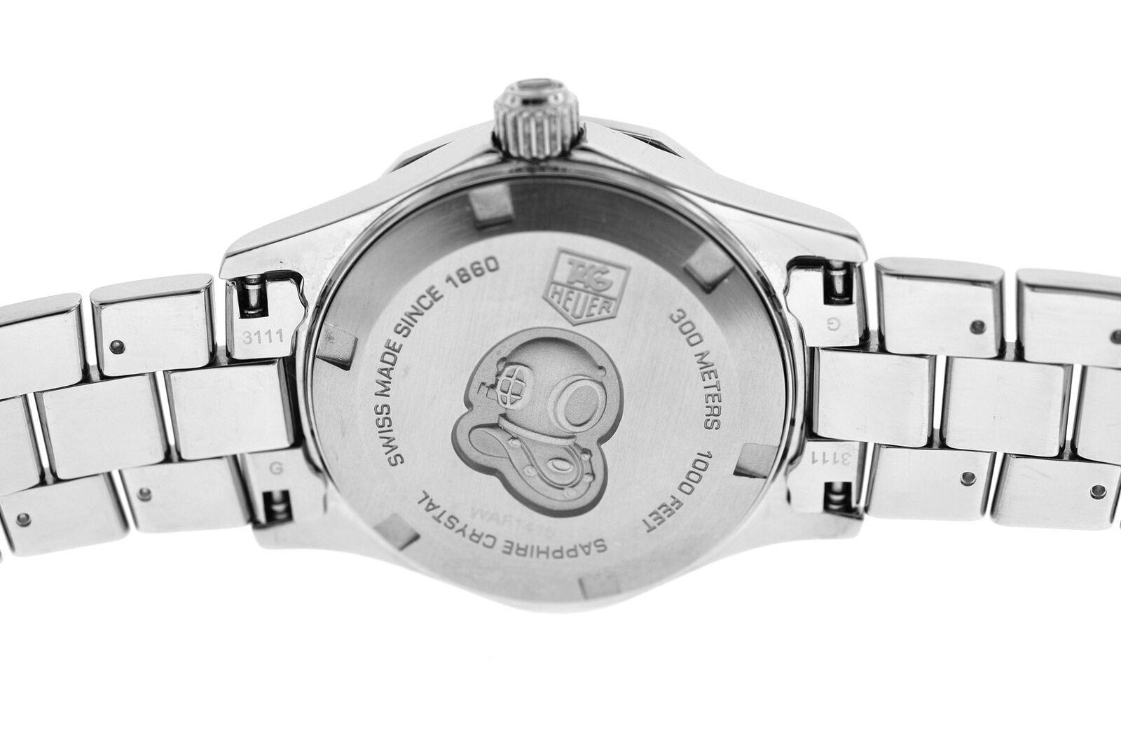Women's Ladies TAG Heuer Aquaracer Steel Mother of Pearl Diamond Quartz Watch For Sale