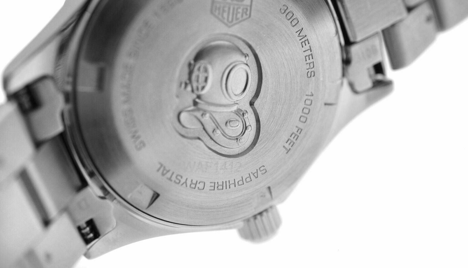 Ladies TAG Heuer Aquaracer WAF1412 Steel Date Quartz Watch For Sale 1